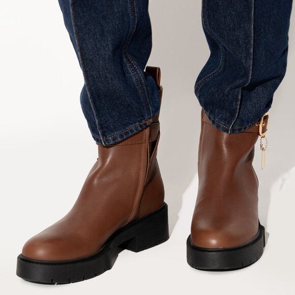 NIB$325 COACH Leather Lug Sole Ankle Boots 6.5 - Picture 15 of 15